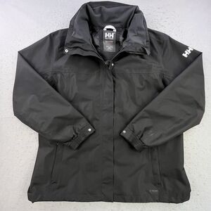 Helly Hansen Aden Jacket Women’s 2XL Black Waterproof Breathable Hooded Rain